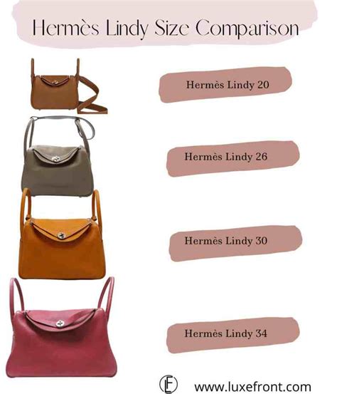 hermes lindy tote sizes.